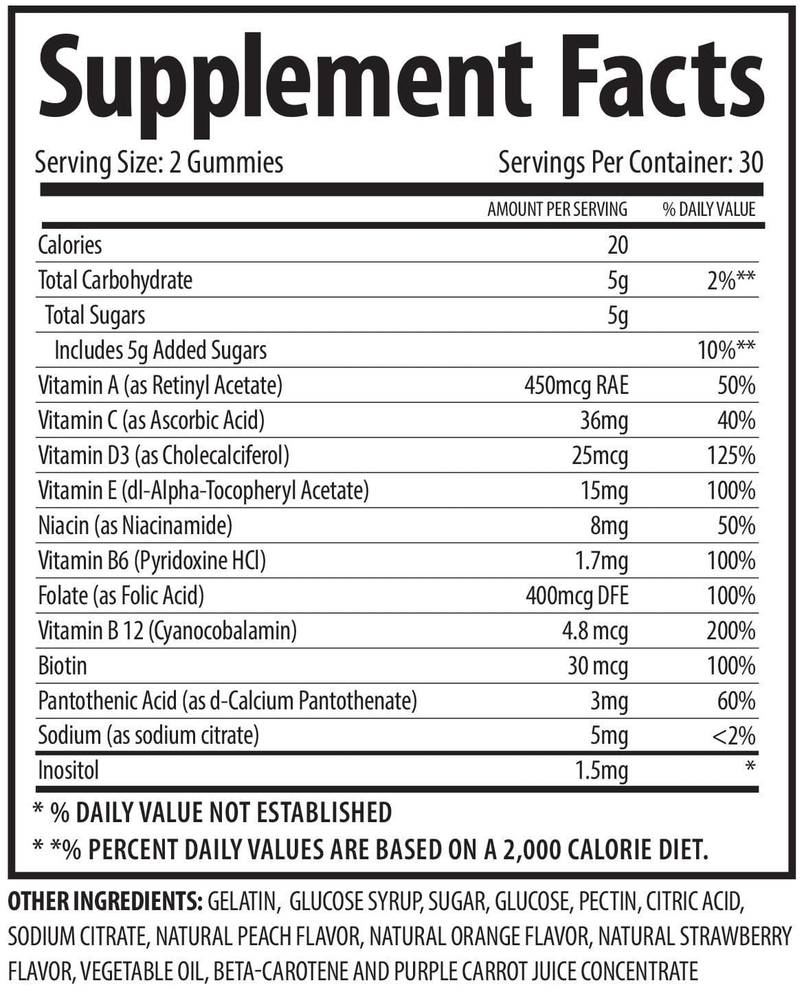 Daily Multivitamin Gummies with Folate