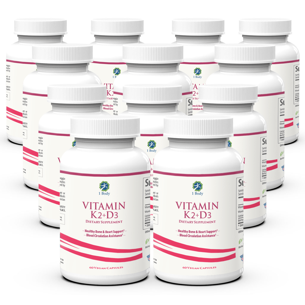 K2 + D3 Supplement ~ 12X Bundle - 1 Body