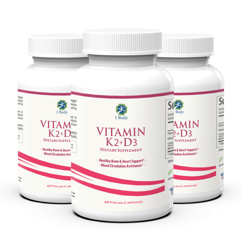 K2 + D3 Supplement ~ 3X Bundle - 1 Body