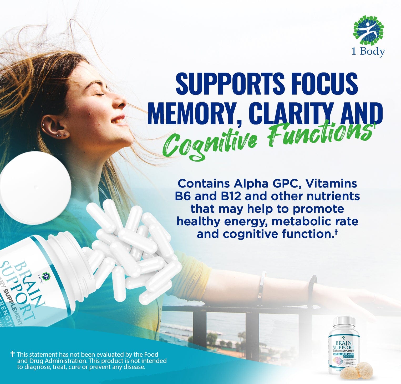 Brain Support Supplement | Memory Support Supplement |1 Body