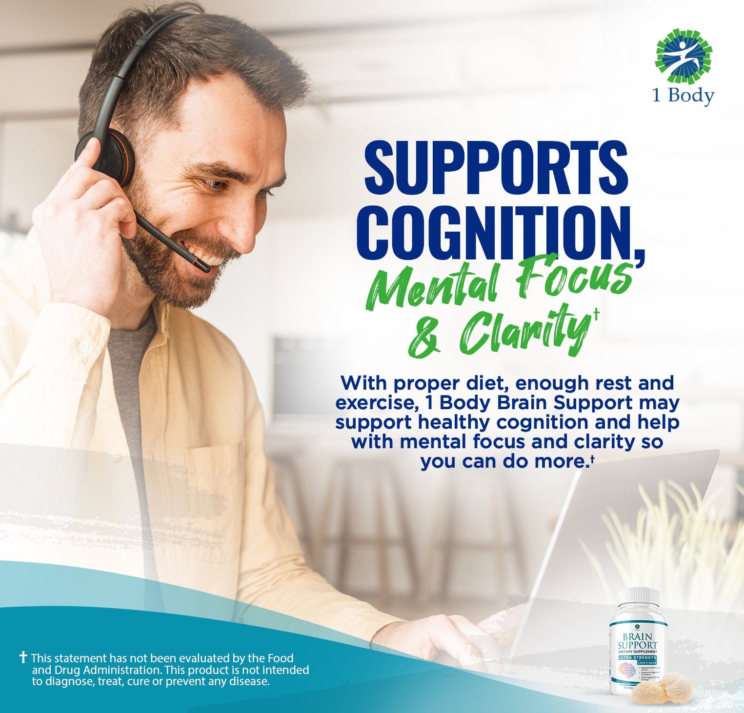 Brain Support Supplement | Memory Support Supplement |1 Body