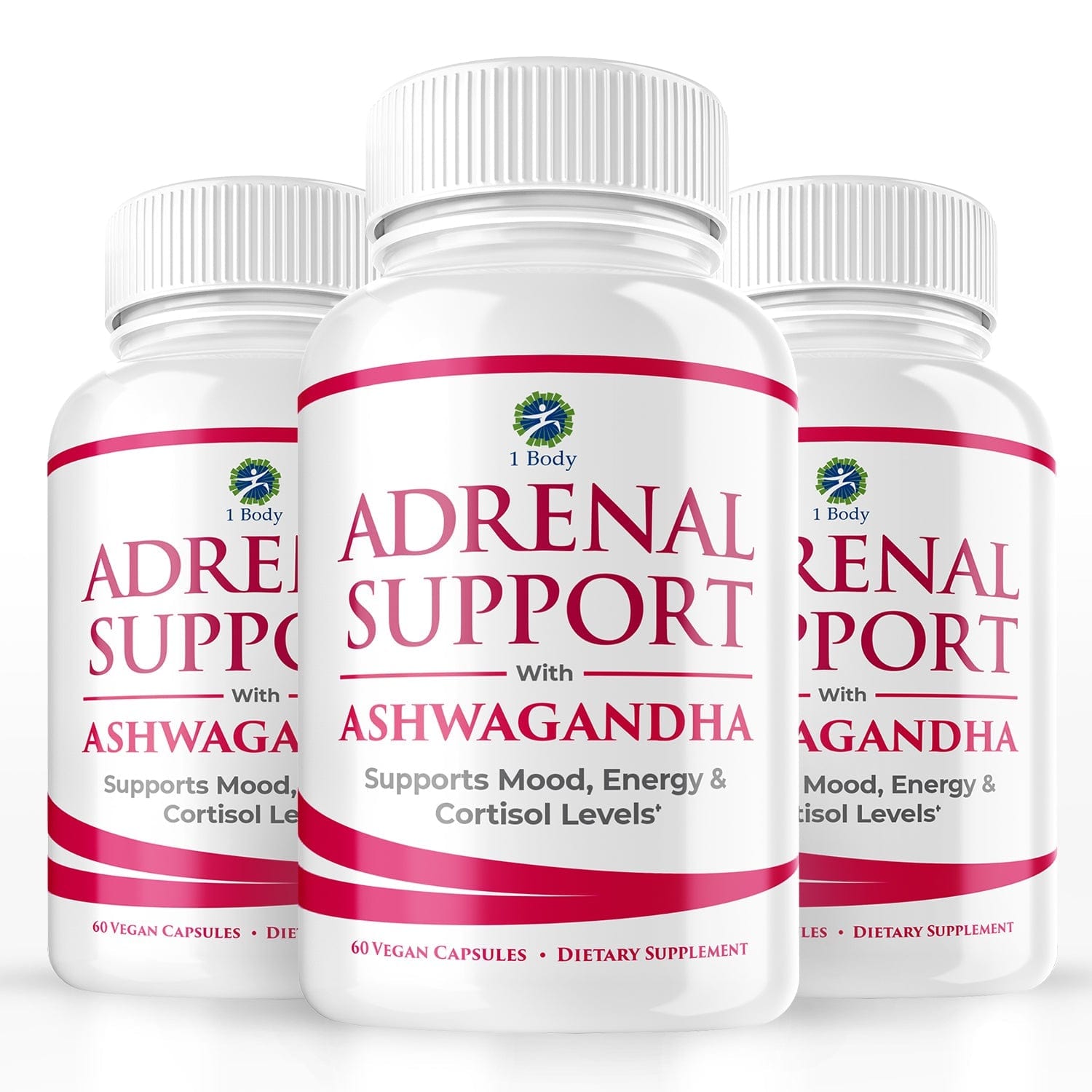 Adrenal Support - 3 Bottles ~ 25% OFF - 1 Body