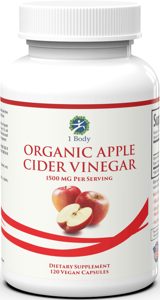 Organic Apple Cider Vinegar - 120 Capsules - 10% Off - Sub - 1 Body