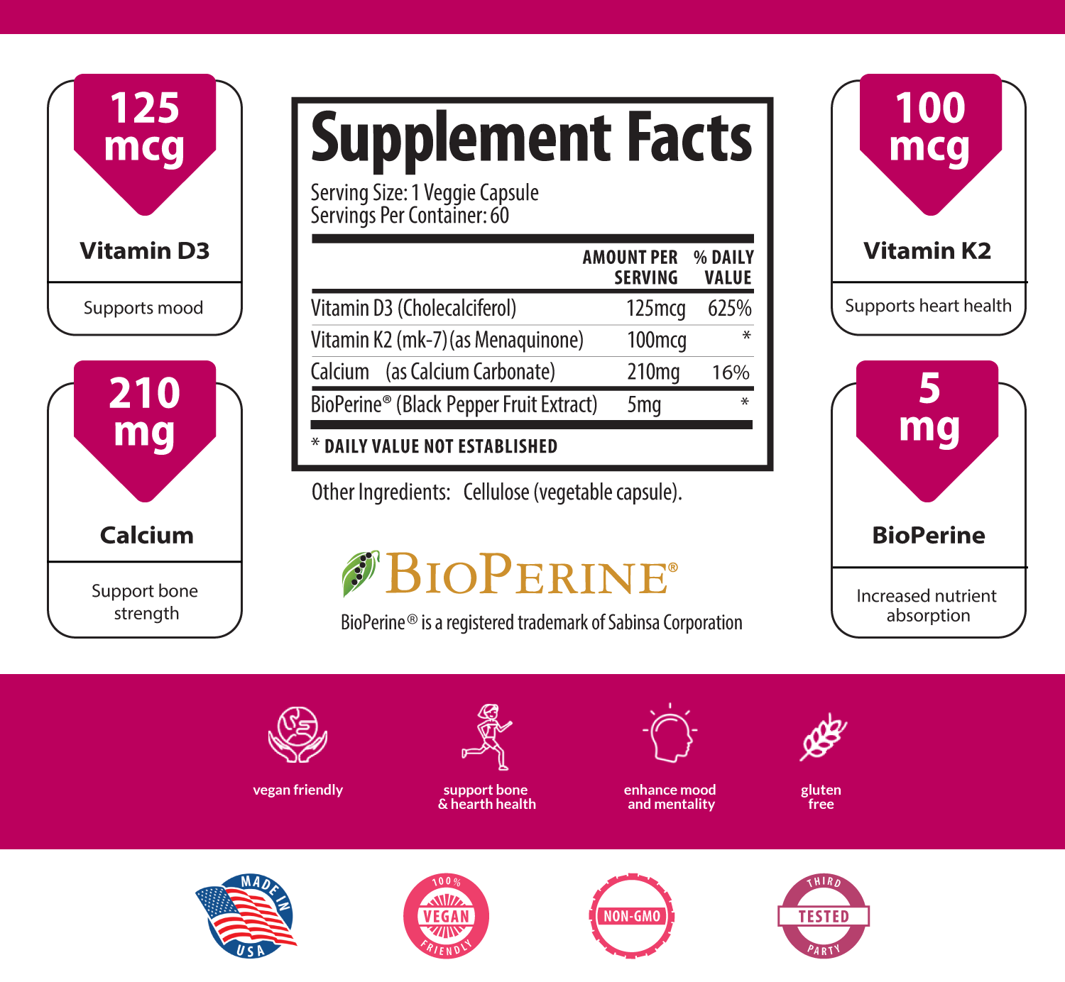 K2 + D3 Supplement ~ 3X Bundle - 1 Body